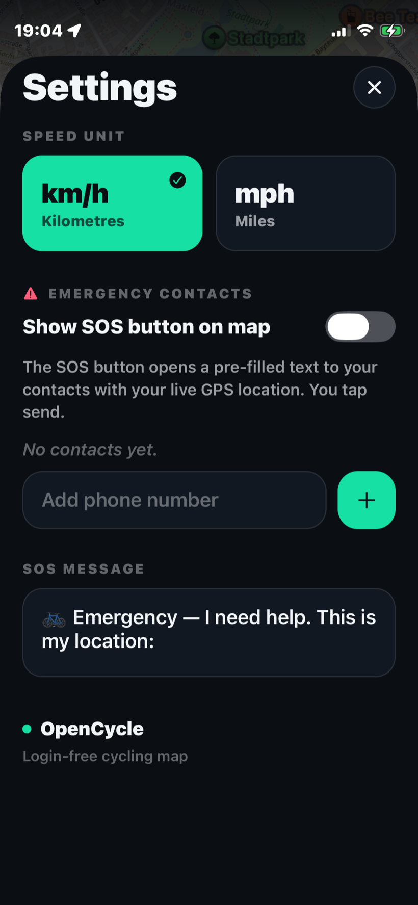 OpenCycle screenshot